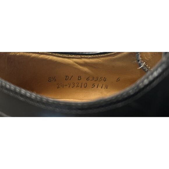 Johnston & Murphy Mens Shoes Size 8.5 D/B Black Vintage Wing Tip Oxford 24-93210 - Picture 8 of 8